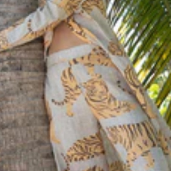 Las Surenas Linen Tiger Pants - XL- NWT - Picture 9 of 10